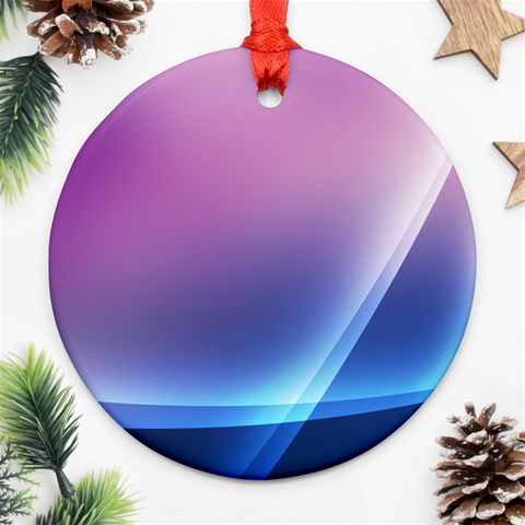 Purple Blue Wave Ornament (Round) from ArtsNow.com Front