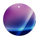 Purple Blue Wave Ornament (Round)