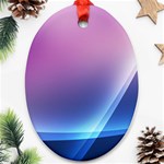 Purple Blue Wave Ornament (Oval)