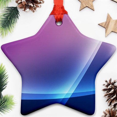 Purple Blue Wave Ornament (Star) from ArtsNow.com Front