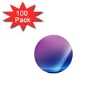 Purple Blue Wave 1  Mini Button (100 pack) 