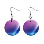 Purple Blue Wave 1  Button Earrings