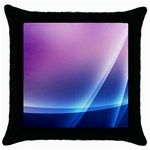 Purple Blue Wave Throw Pillow Case (Black)