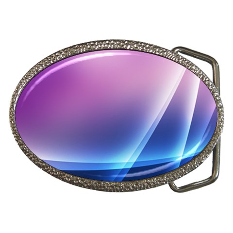 Purple Blue Wave Belt Buckle from ArtsNow.com Front
