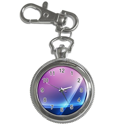 Purple Blue Wave Key Chain Watch from ArtsNow.com Front