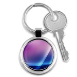 Purple Blue Wave Key Chain (Round)