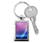 Purple Blue Wave Key Chain (Rectangle)