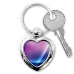 Purple Blue Wave Key Chain (Heart)