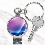 Purple Blue Wave Nail Clippers Key Chain