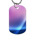 Purple Blue Wave Dog Tag (One Side)