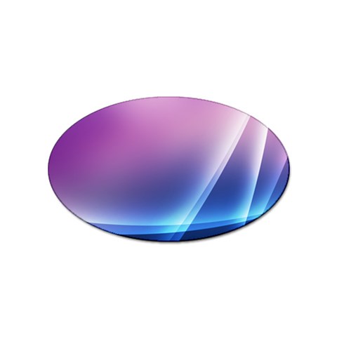 Purple Blue Wave Sticker Oval (10 pack) from ArtsNow.com Front