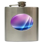 Purple Blue Wave Hip Flask (6 oz)