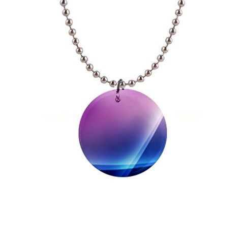 Purple Blue Wave 1  Button Necklace from ArtsNow.com Front