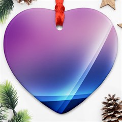 Purple Blue Wave Heart Ornament (Two Sides) from ArtsNow.com Front