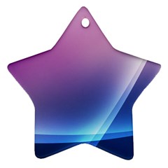 Purple Blue Wave Star Ornament (Two Sides) from ArtsNow.com Front