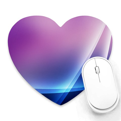Purple Blue Wave Heart Mousepad from ArtsNow.com Front