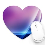 Purple Blue Wave Heart Mousepad