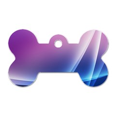 Purple Blue Wave Dog Tag Bone (Two Sides) from ArtsNow.com Front