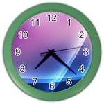 Purple Blue Wave Color Wall Clock