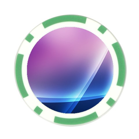 Purple Blue Wave Poker Chip Card Guard from ArtsNow.com Back