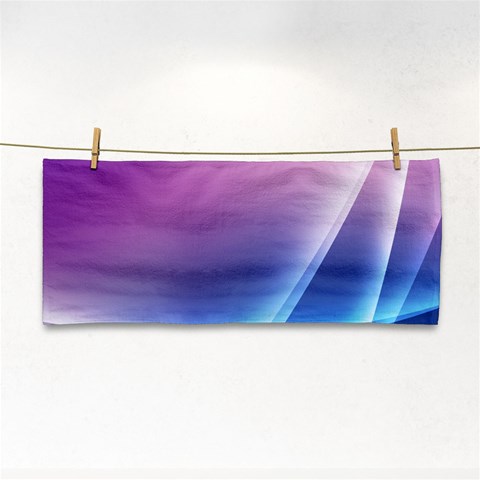 Purple Blue Wave Hand Towel from ArtsNow.com Front