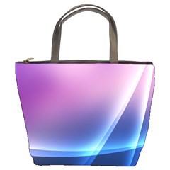 Purple Blue Wave Bucket Bag from ArtsNow.com Front