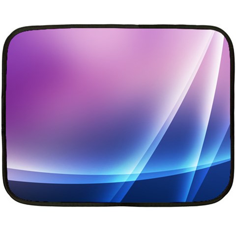 Purple Blue Wave Double Sided Fleece Blanket (Mini) from ArtsNow.com 35 x27  Blanket Front