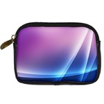 Purple Blue Wave Digital Camera Leather Case