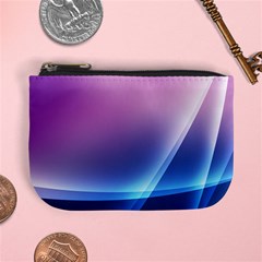 Purple Blue Wave Mini Coin Purse from ArtsNow.com Front