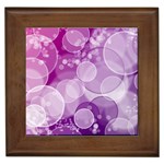 Purple Bubble Art Framed Tile