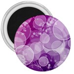 Purple Bubble Art 3  Magnet