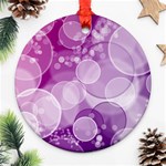 Purple Bubble Art Ornament (Round)