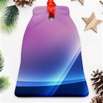 Purple Blue Wave Bell Ornament (Two Sides)
