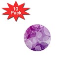 Purple Bubble Art 1  Mini Magnet (10 pack) 