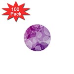 Purple Bubble Art 1  Mini Button (100 pack) 