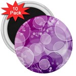 Purple Bubble Art 3  Magnet (10 pack)