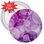 Purple Bubble Art 3  Button (100 pack)