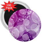 Purple Bubble Art 3  Magnet (100 pack)