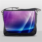 Purple Blue Wave Messenger Bag