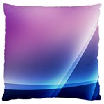 Purple Blue Wave Large Cushion Case (One Side)