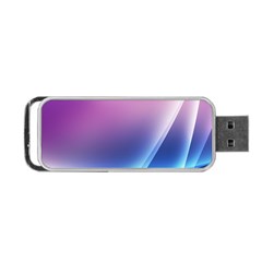 Purple Blue Wave Portable USB Flash (Two Sides) from ArtsNow.com Front