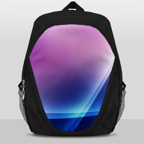Purple Blue Wave Backpack Bag from ArtsNow.com Front