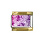 Purple Bubble Art Gold Trim Italian Charm (9mm)