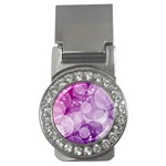 Purple Bubble Art Money Clip (CZ)