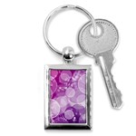 Purple Bubble Art Key Chain (Rectangle)