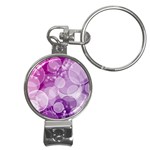 Purple Bubble Art Nail Clippers Key Chain