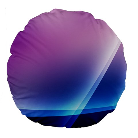 Purple Blue Wave Large 18  Premium Round Cushion  from ArtsNow.com Front