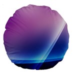 Purple Blue Wave Large 18  Premium Round Cushion 