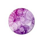 Purple Bubble Art Magnet 3  (Round)