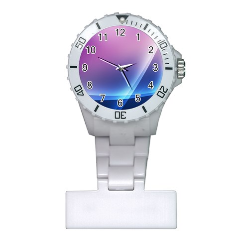 Purple Blue Wave Plastic Nurses Watch from ArtsNow.com Front